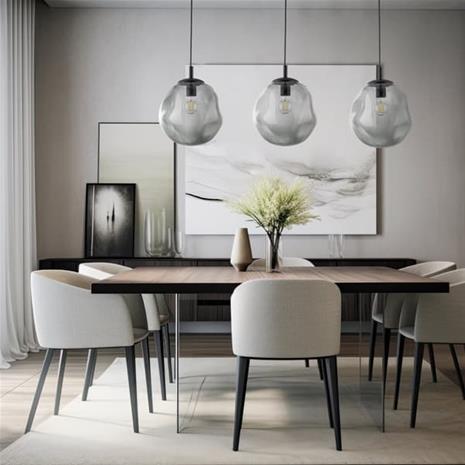 TK LIGHTING Lasiriippuvalaisin Sol, musta/grafiitti