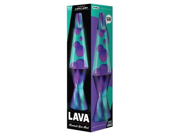 Lava Lamp 37cm Purple/Teal Aurora Borealis Base