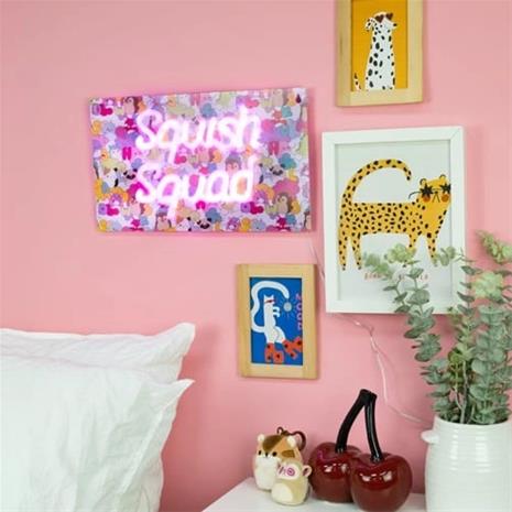Lamppu: Squishmallows - Squish Squad Neon Wall Light KOTIIN – kuva 3/3