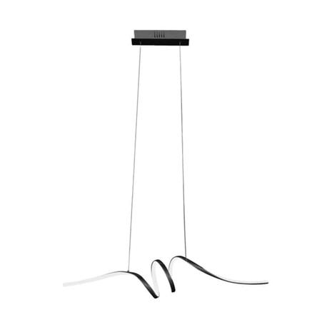 LED-kattokruunu johdossa LOOP LED/28W/230V musta