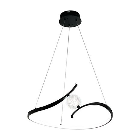 LED-kattokruunu johdossa PERLA LED/34W/230V musta