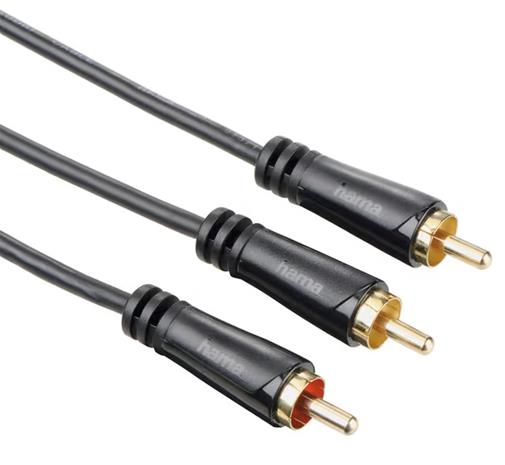 Hama 1 Phono to 2 Phono Subwoofer Cable 7.5m