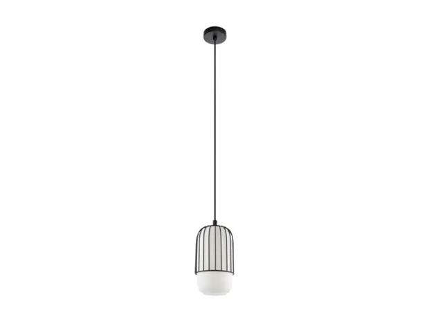 EGLO MULEGES PENDEL E27 SORT/OPALHVID