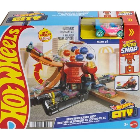 Hot Wheels City Downtown Leikkisetti autolla, yli 4-vuotiaille