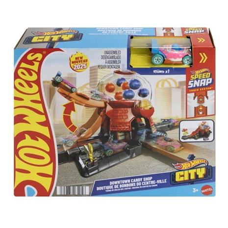 Hot Wheels City Downtown Leikkisetti autolla, yli 4-vuotiaille