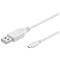 Pro USB-A <-> USB Micro-B - 1.8m - Valkoinen – kuva 1