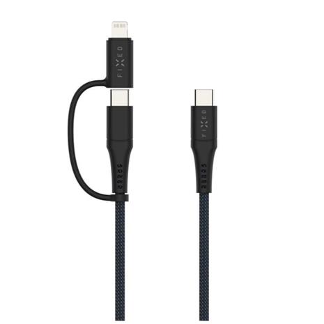 FIXED 2in1 Combo 60W USB-C/Lightning cable 2m - Black