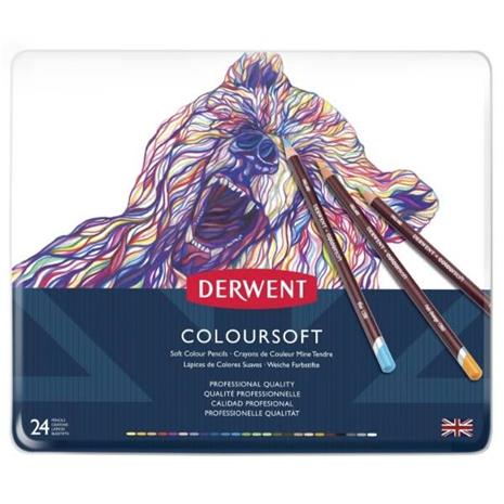 Derwent Coloursoft -värikynälajitelma, 24 kynää