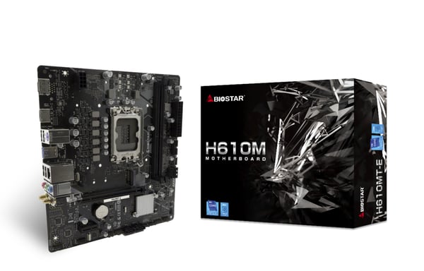 Biostar H610MT-E H610,S1700,mATX,DDR4 -emolevy, musta