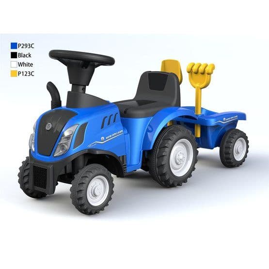 New Holland Lisensoitu -traktori perävaunulla