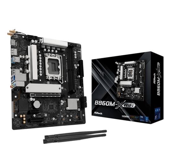ASRock B860M-X WiFi Emolevy - Intel B860 - Intel LGA1851 socket - DDR5 RAM - Micro-ATX
