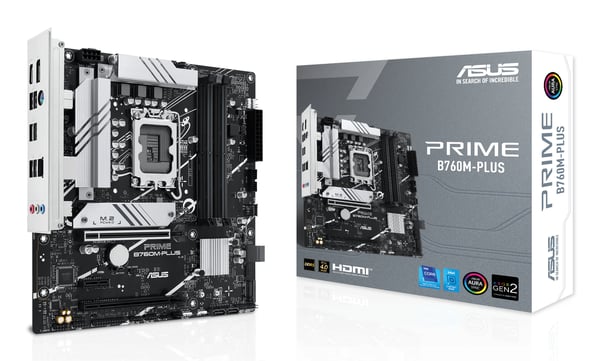 ASUS PRIME B760M-PLUS Emolevy - Intel B760 - Intel LGA1700 socket - DDR5 RAM - Micro-ATX