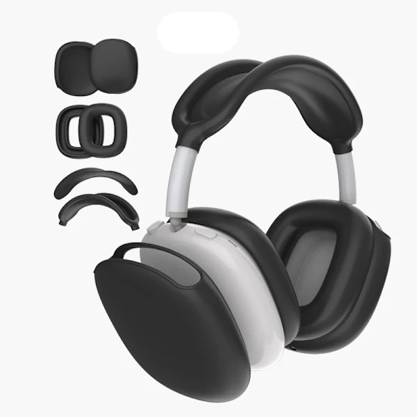 4-osainen silikonisuojakotelo AirPods Maxille Black