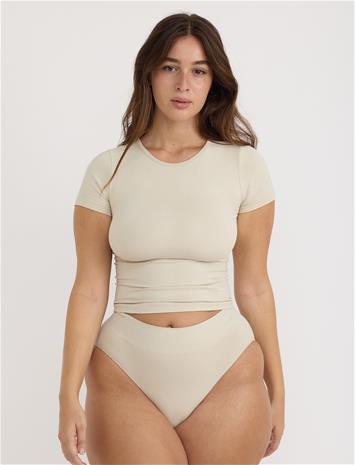 Organic Basics Smooth Tee - Cream - L