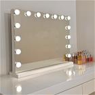 Bright Beauty® Valaistu meikkipeili – Hollywood peili – 58 × 46 cm – 15 LED-valoa – 3 valon väriä – Himmennettävä – Älykäs kosketus – USB-latausportti – Valkoinen