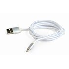 USB Lightning - GEMBIRD - CCB-MUSB2B-AMLM-6-S - 1.8 m - Valkoinen - Yhteensopiva iPhone/iPad/iPod