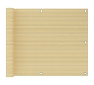 vidaXL Parvekkeen suoja beige 75x400 cm HDPE