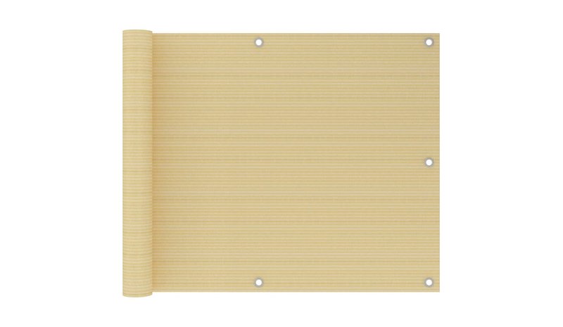 vidaXL Parvekkeen suoja beige 75x400 cm HDPE