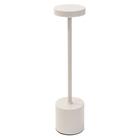 ML-Design LED-pöytävalaisin langattomasti kosketuksella, kerma, Ø8x34,5cm, yöpöytävalaisin 3 valon värillä himmennettävissä, kannettava metallinen