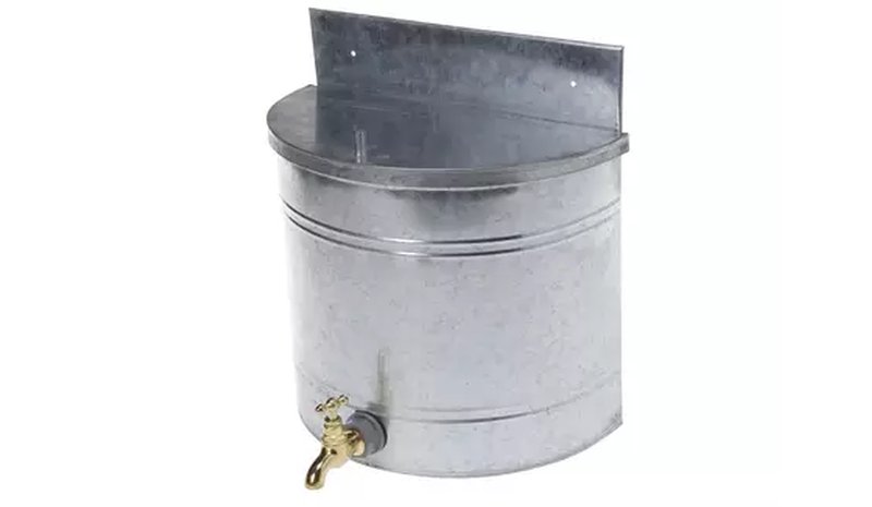 Pesusäiliö seinälle, sinkki 10 l