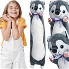 Teddy-koira pehmolelu/tyyny 70 cm pitkä, pestävä pehmo-koira