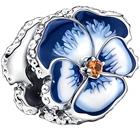 Pandora Charms Hängsmycke Blomma Charms Blå Pensé Charms