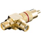 Pro Audio adapter RCA T-plug - Punainen