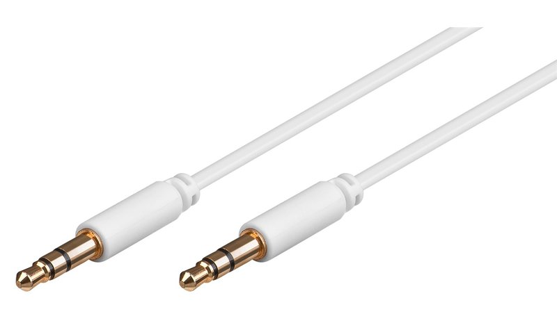 Pro MiniJack 3.5mm Slim 3P - Valkoinen - 2m