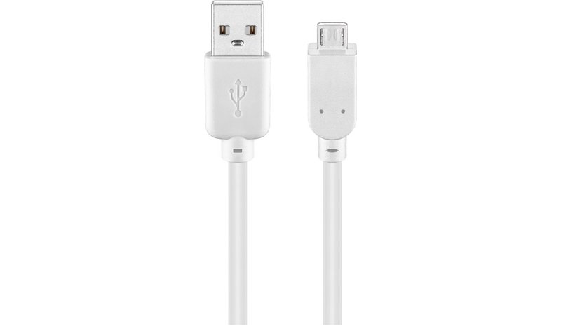 Pro USB-A <-> USB Micro-B - 5m - Valkoinen