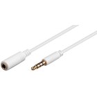 Pro MiniJack 3.5mm Ext. 4P - Valkoinen - 1,5 m