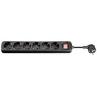 Pro Teho Socket x6 - Bk - Switch - 1.5m