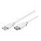 Pro USB-A <-> USB-A - 0.6m - Valkoinen – kuva 2