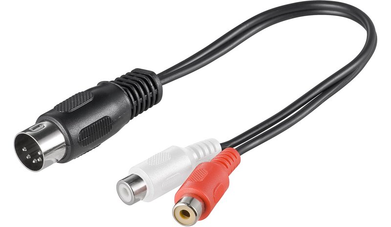 Pro DIN 5 pins m - 2xRCA F - 0.2m – kuva 2/3