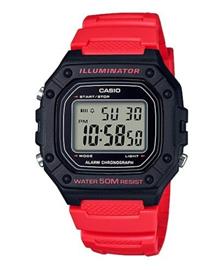 Casio Collection W-218H-4BV Rannekello Mies Punainen, Musta