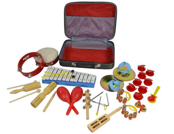 Multi percussion set med 17 delar och box – kuva 1/1
