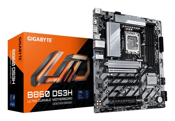 GIGABYTE B860 DS3H Emolevy - Intel B860 - Intel LGA1851 socket - DDR5 RAM - ATX
