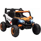 AIYAPLAY 12V Sähköauto lapsille, oranssi, Kauko-ohjain, Turvavyö, Lemalliset valot, USB-portti, 3-5v, Muovi/Metalli