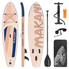 ECD Germany Puhallettava Stand Up Paddle Board Makani | 320 x 80 x 15 cm | Aprikoosi | PVC | jopa 120kg | Pumpun kantolaukku | Lisävarusteet | SUP
