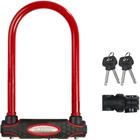 MASTER LOCK U-Lock -polkupyörän lukko [avaimella] [yleiskäyttöinen polkupyörän kiinnike] [sertifioitu varkaudenesto] [punainen] 8195EURDPROCOLR