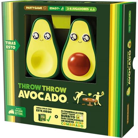Asmodee Exploding Kittens EKITTA01ES lautapeli Throw Throw Avocado 15 min Korttipeli Juhla