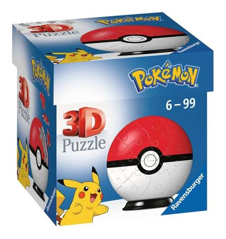 Palapeli: 3D Puzzle-Ball - Pokeball (54pc) PALA