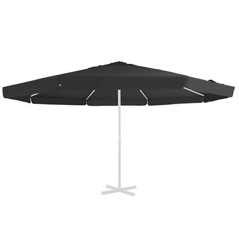 vidaXL Aurinkovarjon vaihtokangas musta 515 cm