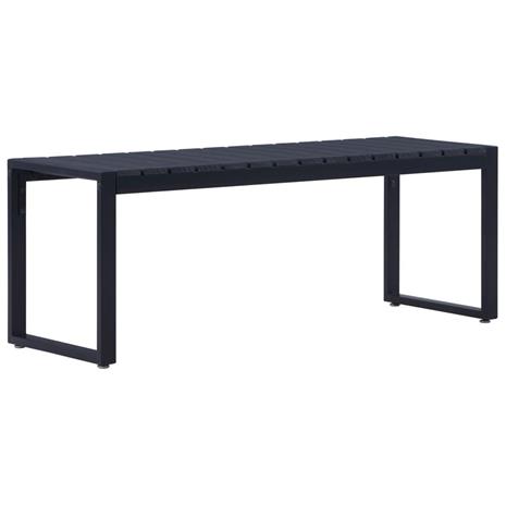 vidaXL Puutarhapenkki 120,5 cm polystyreenilevy musta