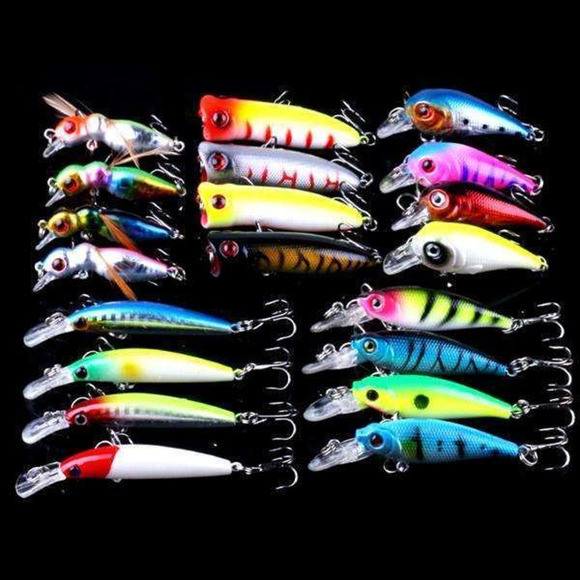 20 pakkauksen uistimia vaappu, Minnow mix, Crankbait