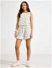 Lindex Crinkled Sleeveless Jumpsuit - White - 146/152