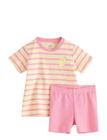 Lindex Set With Top And Cycling Shorts - Pink - 104