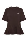 ROTATE Peplum T-Shirt - Brown - XL