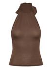 Weekday Halterneck Top - Brown - XL