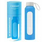 Wessper B1 lasinen vesipullo 0.5l mittakupilla motivoiva vesipullo motivoiva vesipullo
