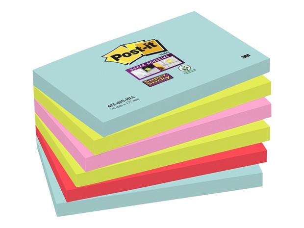 3M Post-it Super-Sticky Notes 76 x 127 mm 90 Sheets (Cosmic)